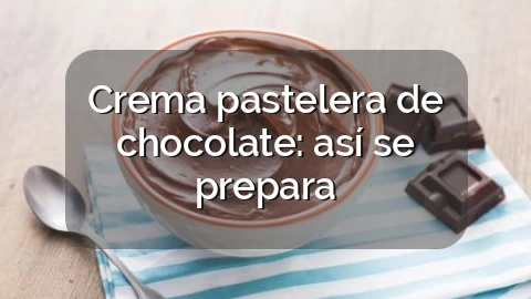 Crema pastelera de chocolate: así se prepara